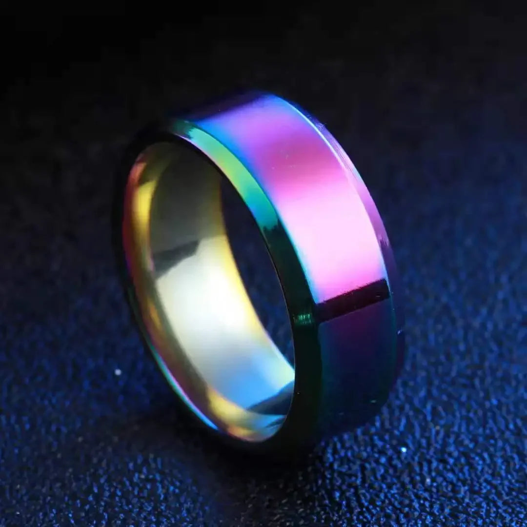 Charm-Schmuckring für Männer und Frauen, Edelstahl, schwarze Ringe, Hochzeit, Verlobung, Band, hochwertiger, mattierter Herrenschmuck
