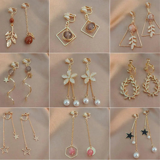 Koreanische Version des fortschrittlichen Ohrclips ohne Ohrloch, Damenmode, Retro, vielseitig, cooler Stil, Temperament, einfache Ohrringe 2023