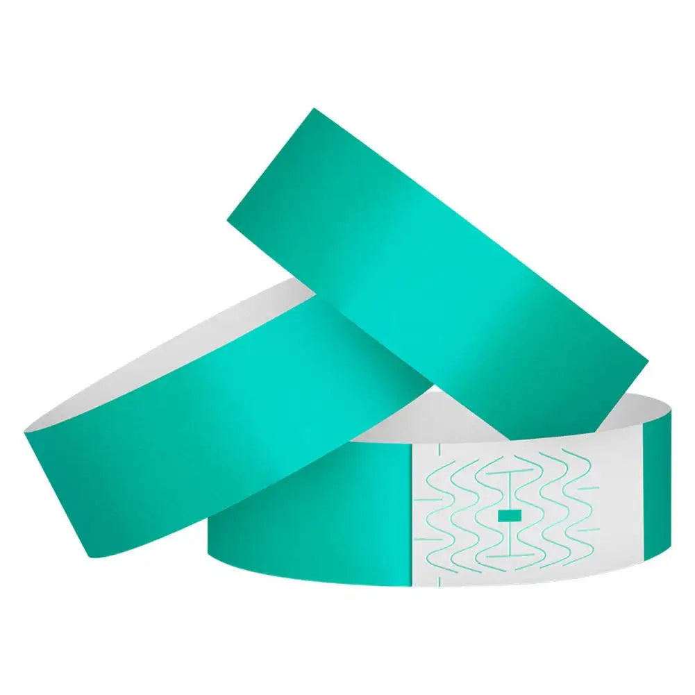 100 Stück Armbänder aus synthetischem Papier, Einweg-wasserdichte Handgelenkschlaufe, Event-Identifikationsarmbänder, abnehmbares Armbandband