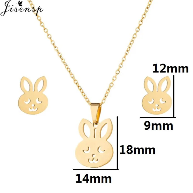 Edelstahl Kolibri Schmetterling Halskette Ohrringe Mode Kleine Vögel Schmuck Sets für Frauen Mädchen Valentinstag Geschenk