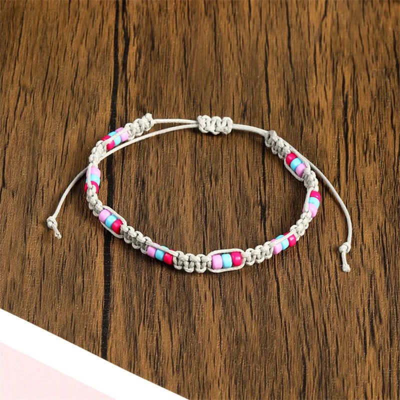 Böhmische farbige Perlen, verteiliges handgewebtes Armband für Männer/Frauen, lässig, täglich, trendig, einfache Accessoires, Freundschaftsgeschenke für Männer