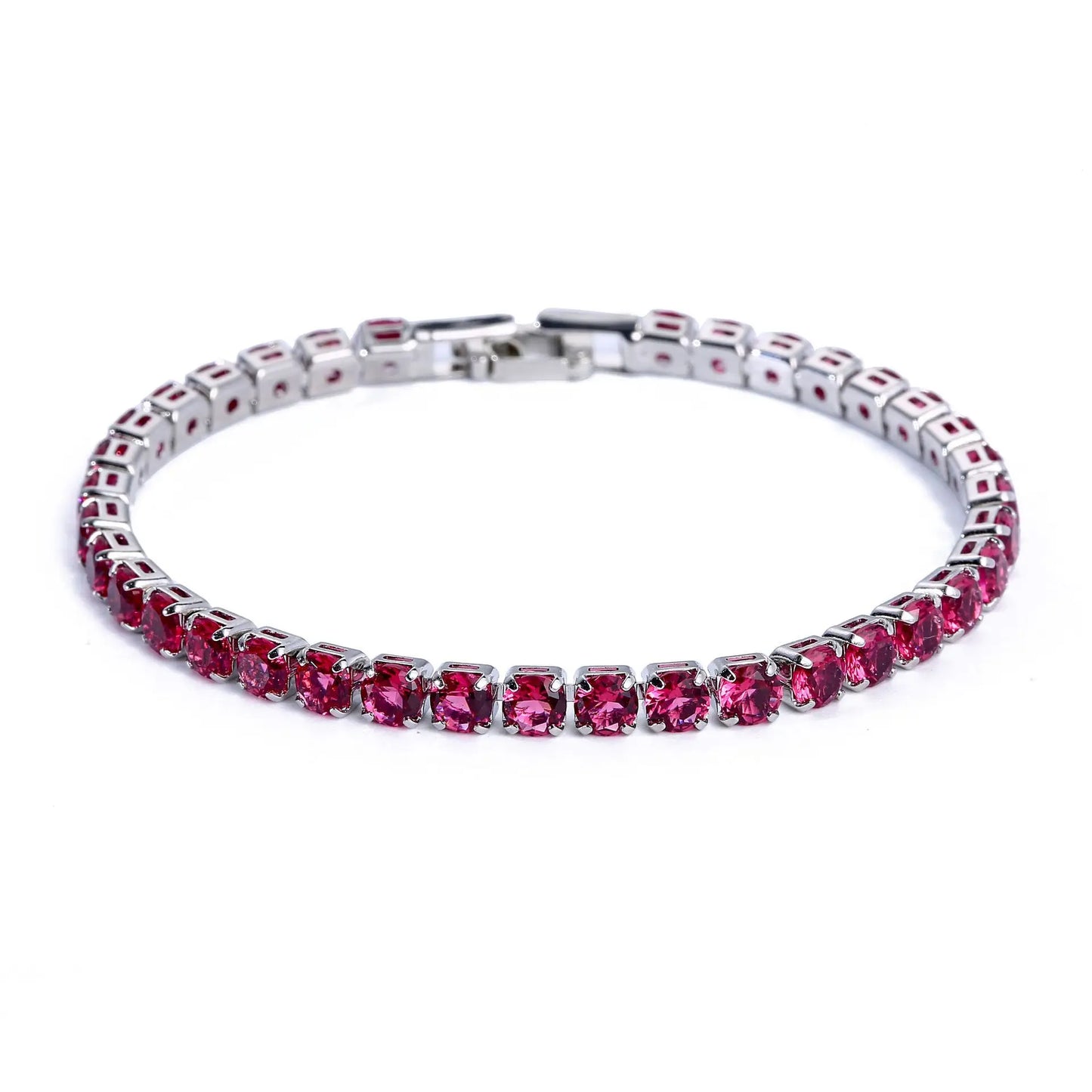 Luxus Hiphop Iced Out 4mm Zirkonia Kristall Tennis Armbänder Für Frauen Männer Gold Farbe Silber Farbe Armband Kette schmuck