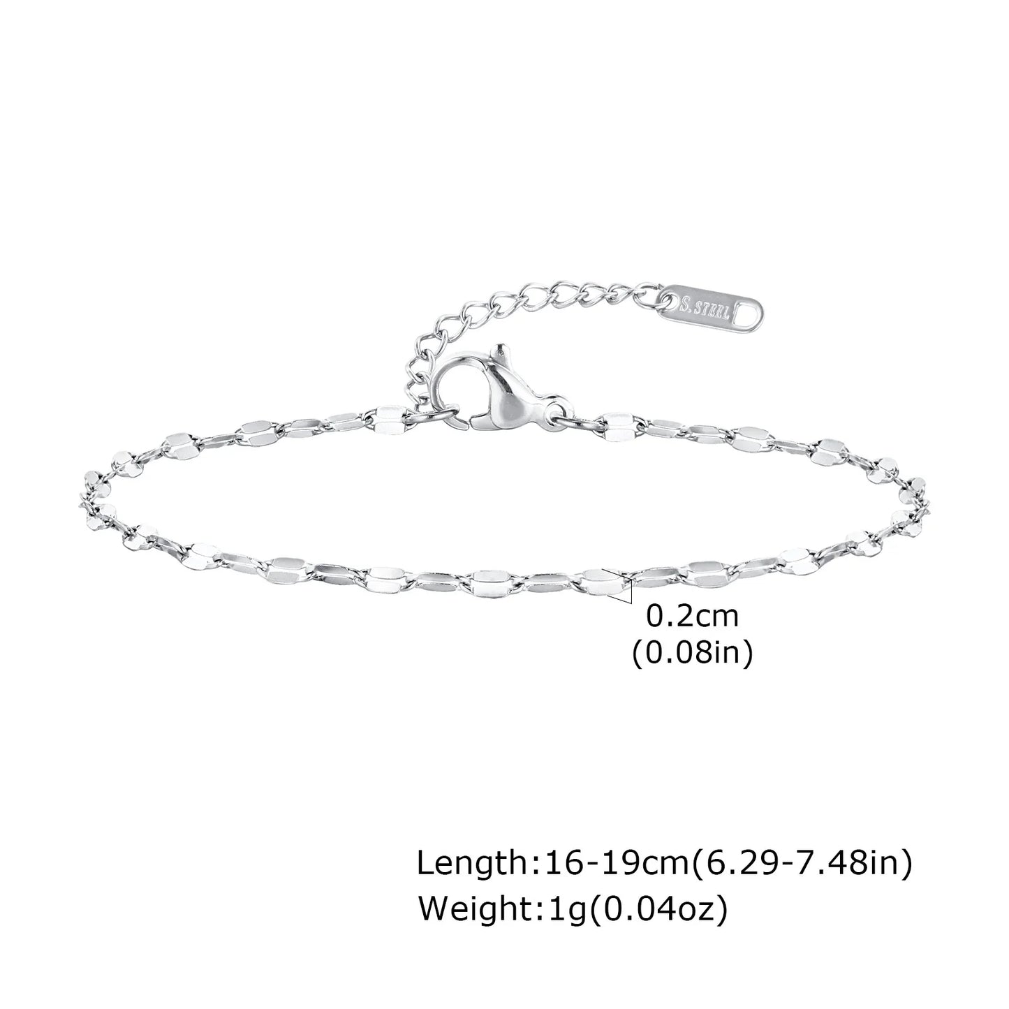 Edelstahl-Kettengliederarmbänder für Damen und Herren, Liebesgeschenk zum Valentinstag für Sie