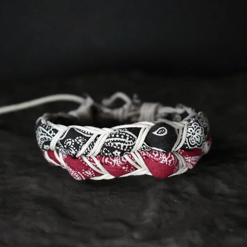 Mehrfarbige Vintage Ethnische Muster Seil Gewebte Armbänder für Frauen Männer Geflochtene Pulsera Männlich Femme Homme Geschenk Großhandel Schmuck
