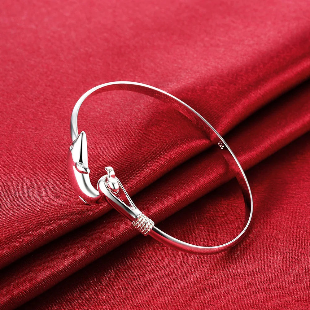 Heißer 925 Sterling Silber Armbänder für Frauen feine nette dolphin armband einstellbar Schmuck Mode-Party Geschenke Mädchen student