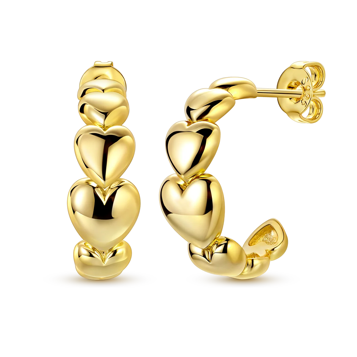 Ohrringe Original 925er Sterlingsilber Ohrstecker Tropfen Creolen Roségold für Frauen Mädchen Party Hochzeit Geburtstag Schmuck Geschenk
