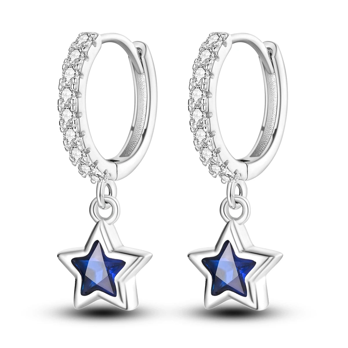 Creolen aus 925er Silber für Damen, Pendientes, Mond, Sonne, Original-Ohrringe, Modeschmuck