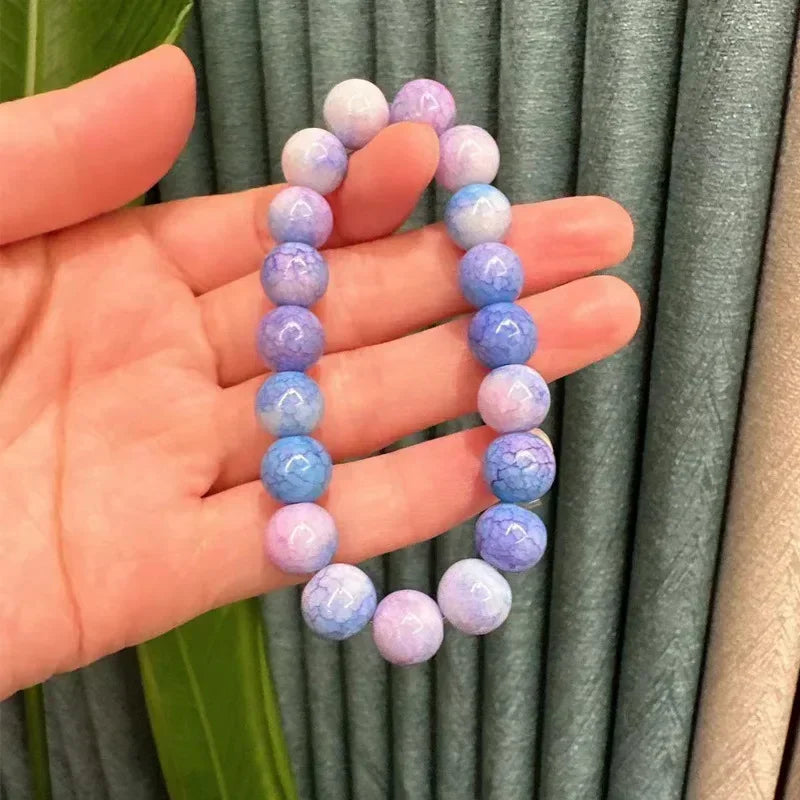Mode Rosa Kristall Quarz Naturstein Armband Elastische Reiki Healing Energie Strang Armreifen Schmuck Perlen Liebhaber Frau Geschenk
