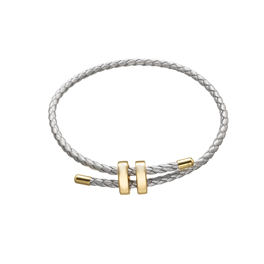 1Pcs Einstellbare Geflochtene Acht-Zeichen Schnalle Leder Armband Für Paar Männer Frauen Armreif Schmuck Machen Zubehör Großhandel