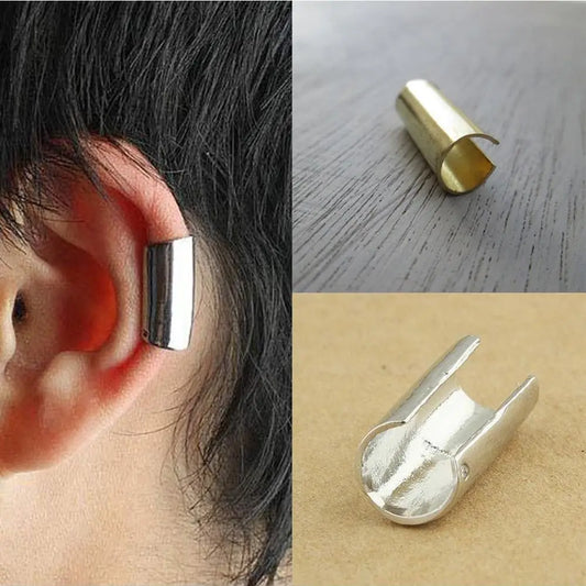 1pc Punk Rock Ohrclip Männer Frauen Edelstahl runde Creolen Manschette Clip Ohrring Manschette Ohrringe Unisex Mode Ohrringe heißer Verkauf