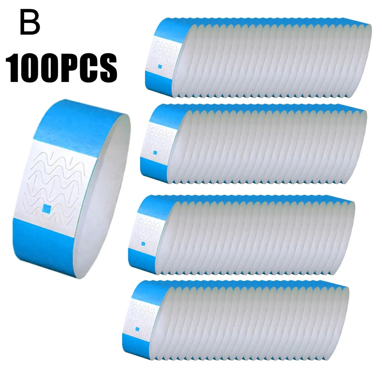 100pcs reißfestes wasserdichtes Papier armband Party papier Armband mehrfarbiges Event Ticket Armbänder Identifikation sband