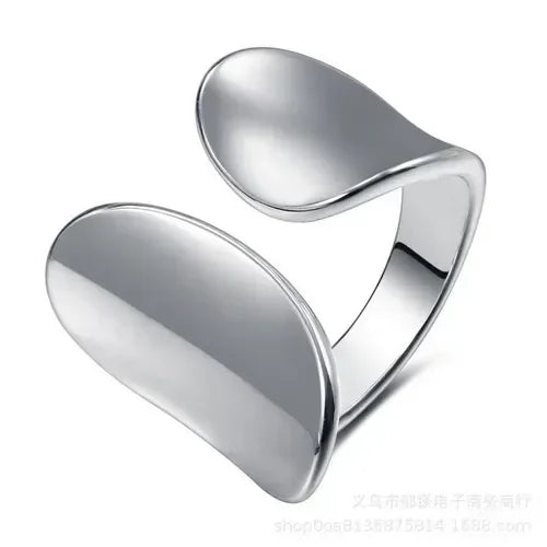 925 Sterling Silber einfache Punk Hohl ringe für Frauen geometrische Mode offen verstellbare handgemachte Party Schmuck Geschenk Allergie