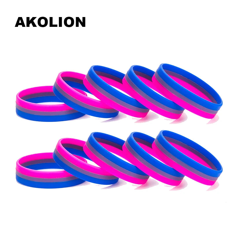 Gay Pride Pansexual Silikonkautschuk-Armbänder Sport-Armband Armreif SLP-0005