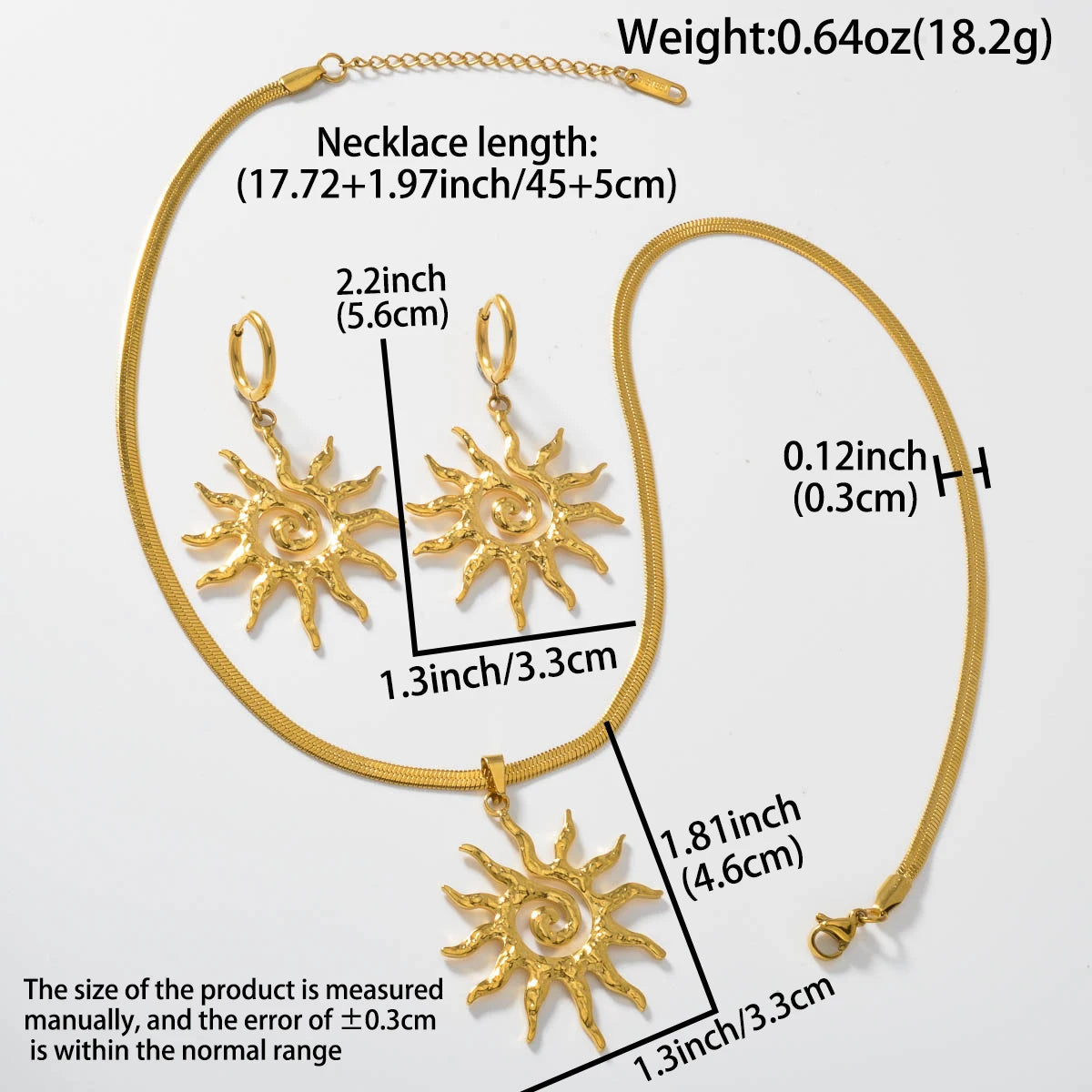 Trend Mond Sterne Hohl Anhänger Edelstahl Halskette Ohrringe Set Für Frauen Fashion Party 18K Gold-Überzogene Schmuck Set geschenk