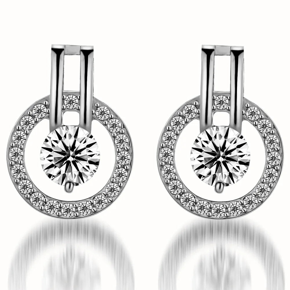 Stern-Ohrstecker aus 925er-Sterlingsilber, AAA-Zirkon, hohe Qualität für Damen, Ohrring, Hochzeit, Modeschmuck, Accessoires, Party-Geschenk