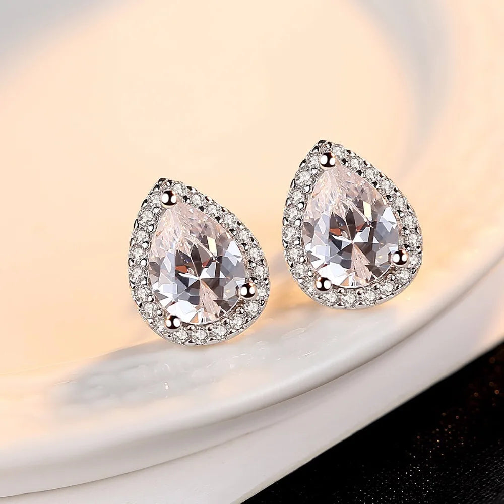 Stern-Ohrstecker aus 925er-Sterlingsilber, AAA-Zirkon, hohe Qualität für Damen, Ohrring, Hochzeit, Modeschmuck, Accessoires, Party-Geschenk