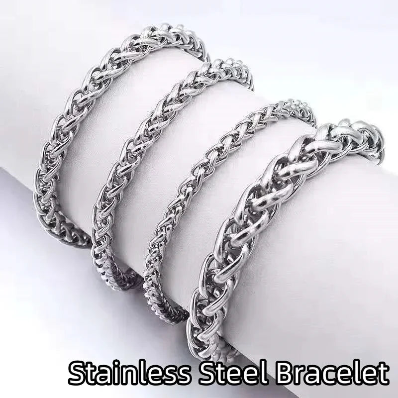 Edelstahl-Armband für Männer und Frauen, klobige Kabelkette, Armreifen, modisch, edgy, für Mädchen und Jungen, Schmuck, 2023, Neu