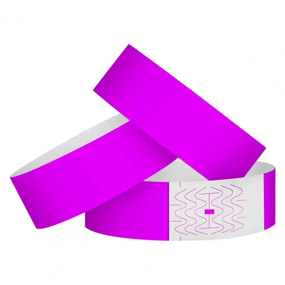 100 Stück Armbänder aus synthetischem Papier, Einweg-wasserdichte Handgelenkschlaufe, Event-Identifikationsarmbänder, abnehmbares Armbandband