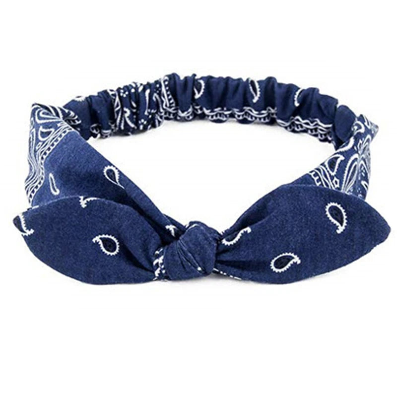 Neue Boho Frauen Weiche Solid Print Stirnbänder Vintage Kreuz Knoten Elastische Haarbänder Turban Bandanas Mädchen Haar Bands Haar Zubehör