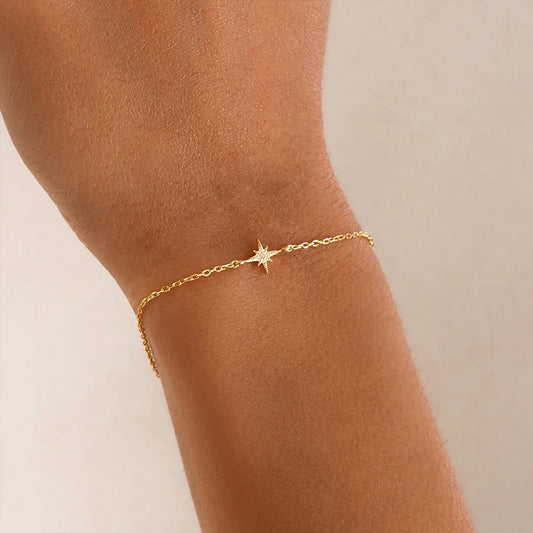 CANNER Europäischen Amerikanischen Stil Achtzackigen Stern Zirkon Armband S925 Sterling Silber Persönlichkeit Einfache Vielseitige Armband