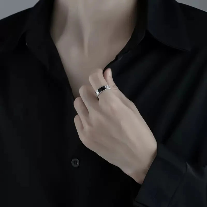 Mode Einfache Drachen Muster Ringe für Männer und Frauen Geschenk Retro Hip Hop Kupfer Offenen Zeigefinger Ring Schmuck Zubehör