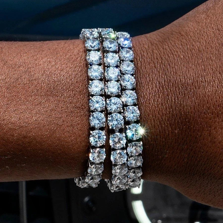 Hiphop Tennis Armband Homme Iced Out 3/4/5mm Zirkonia Herren Kristall Kette auf Der Hand Hip-hop Streetwear Schmuck Männlich H086
