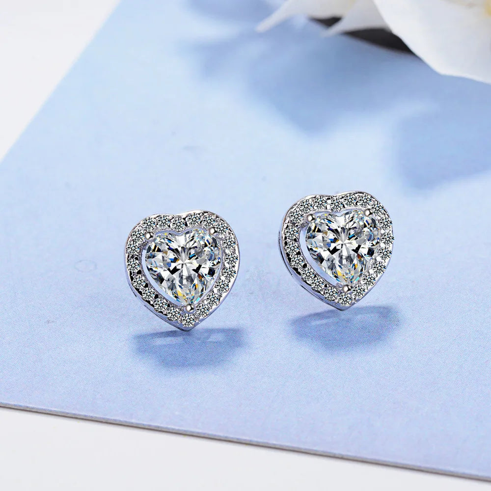 Stern-Ohrstecker aus 925er-Sterlingsilber, AAA-Zirkon, hohe Qualität für Damen, Ohrring, Hochzeit, Modeschmuck, Accessoires, Party-Geschenk