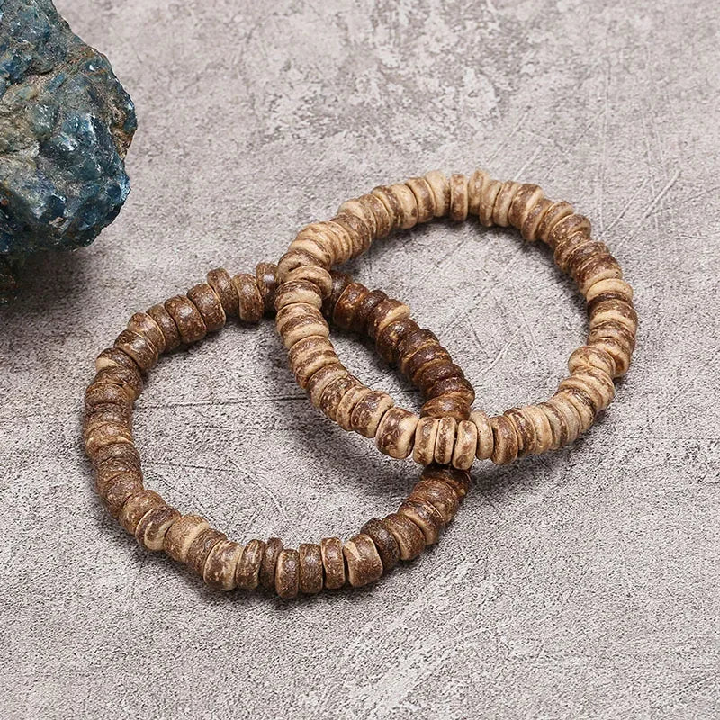 Mohamed Nadus Holzperlen Armband Böhmen Minimalistisches Armband Buddhismus Tibetischer Vintage-Schmuck Yoga Meditation Männer Frauen Bijoux Ferdт
