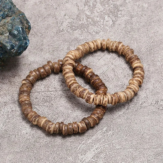 Mohamed Nadus Holzperlen Armband Böhmen Minimalistisches Armband Buddhismus Tibetischer Vintage-Schmuck Yoga Meditation Männer Frauen Bijoux Ferdт