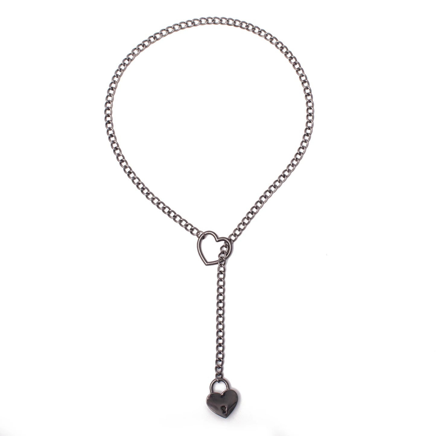 Herz Schloss Slip Kette Halskette Liebe Ketten Halsband Vorhängeschloss Kragen für Frauen Punk Goth Schmuck Gothic Ästhetische Accessoires