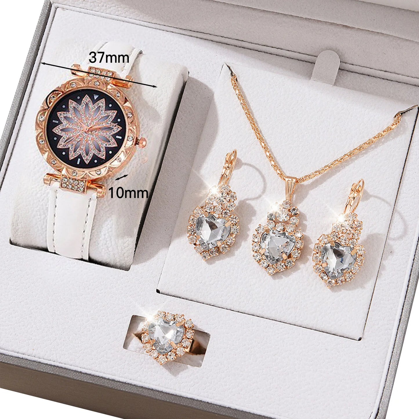 Uhren setzt Geschenke für Frauen Kristall bling Armbanduhr Schmuck Kit Geschenk für Mutter Frau Freundin
