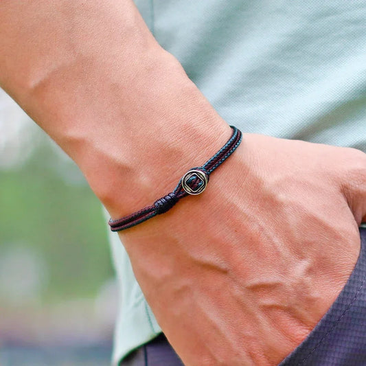 Böhmisches Ethno-Stil-Armband für Herren, handgefertigt, Klasse A, lässiges Schnurarmband, perfektes Geschenk für Ihn, Pulsera-Makramee-Armband, Herren