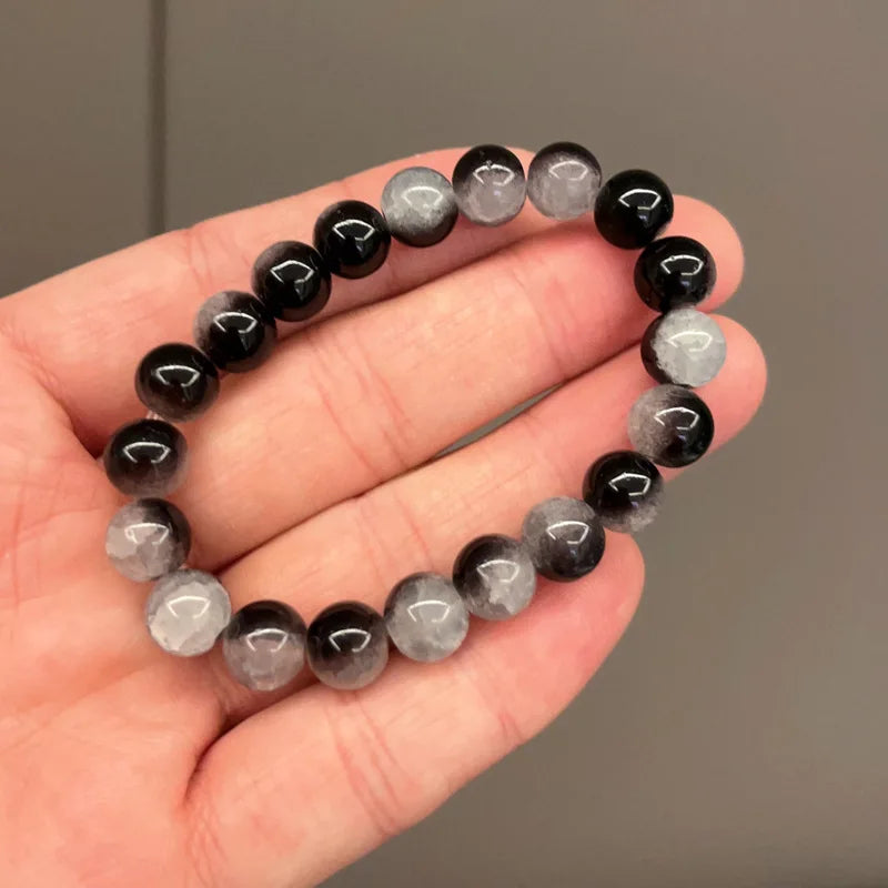 Mode Rosa Kristall Quarz Naturstein Armband Elastische Reiki Healing Energie Strang Armreifen Schmuck Perlen Liebhaber Frau Geschenk