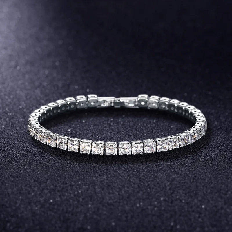925 Sterling Silber Mode Farbe Funkelnde Verstellbare Armbänder für Frauen Elegante Feine Armband Neue Hochzeit Schmuck Geschenke