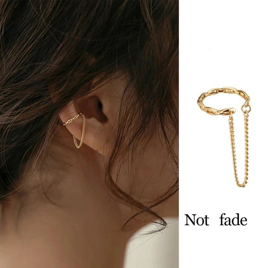 1 Stück Mode Minilist Kein Piercing Ohr Manschette Ohrringe für Frau Gefälschte Piercing Earcuff Clips Ohrringe für Frauen Manschetten Schmuck