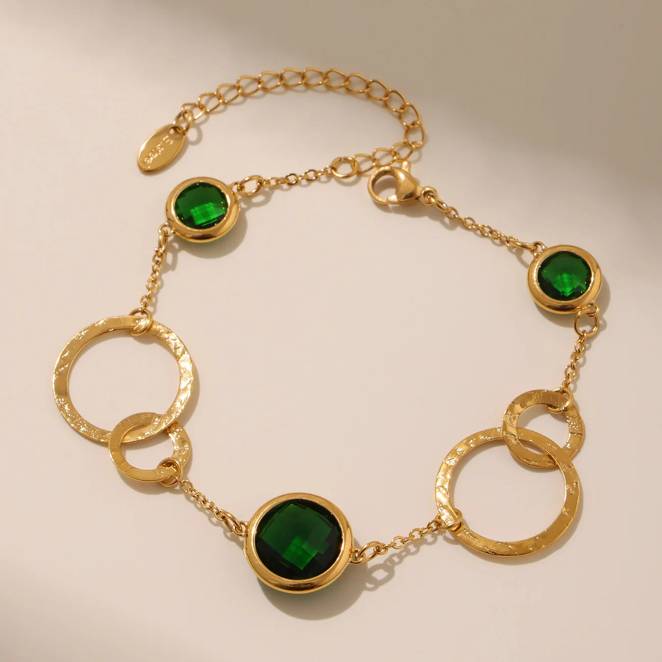 Nivora Kreative Hohle Runde Kette Armband Für Frauen Edelstahl Bunte Glas Charme Armbänder, Verlobung, Hochzeit Schmuck