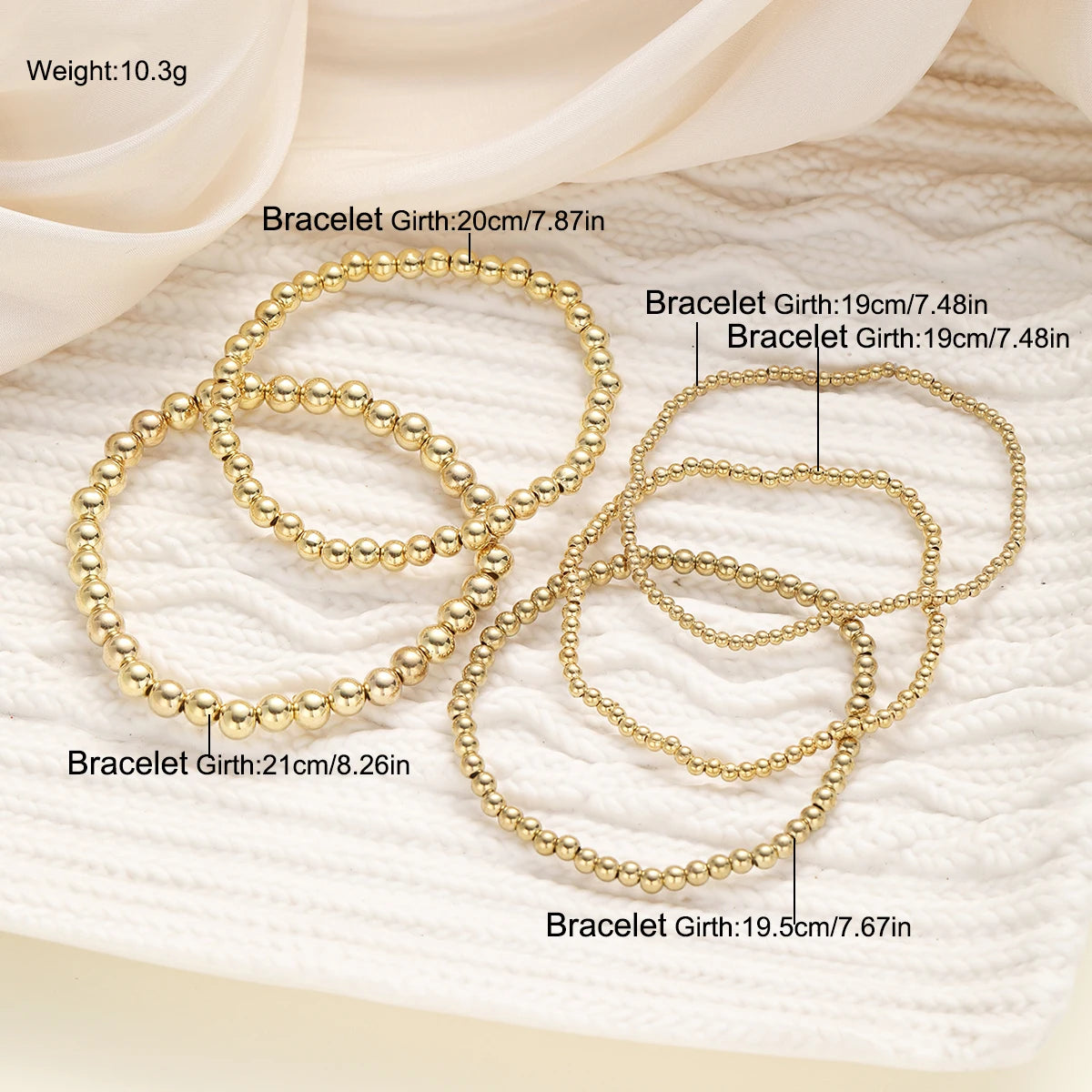 5 teile/satz Vintage Perlen Armbänder für Frauen Männer Einfache Punk Gold Splitter Farbe Handgemachte Ball Armband Party Mode Schmuck Geschenke