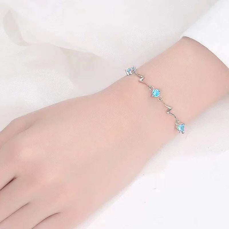 925 Sterling Silber schöne Sterne Armbänder für Frauen koreanische Designer Party Hochzeit Modeschmuck Weihnachts geschenke Drops hipping