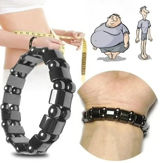 Klassische Hämatit-Energie-Perlen, elastische Magnetfeldtherapie, Gesundheitswesen, Gewichtsverlust, Armbänder, schlankmachende Gesundheitsfürsorge für Männer und Frauen