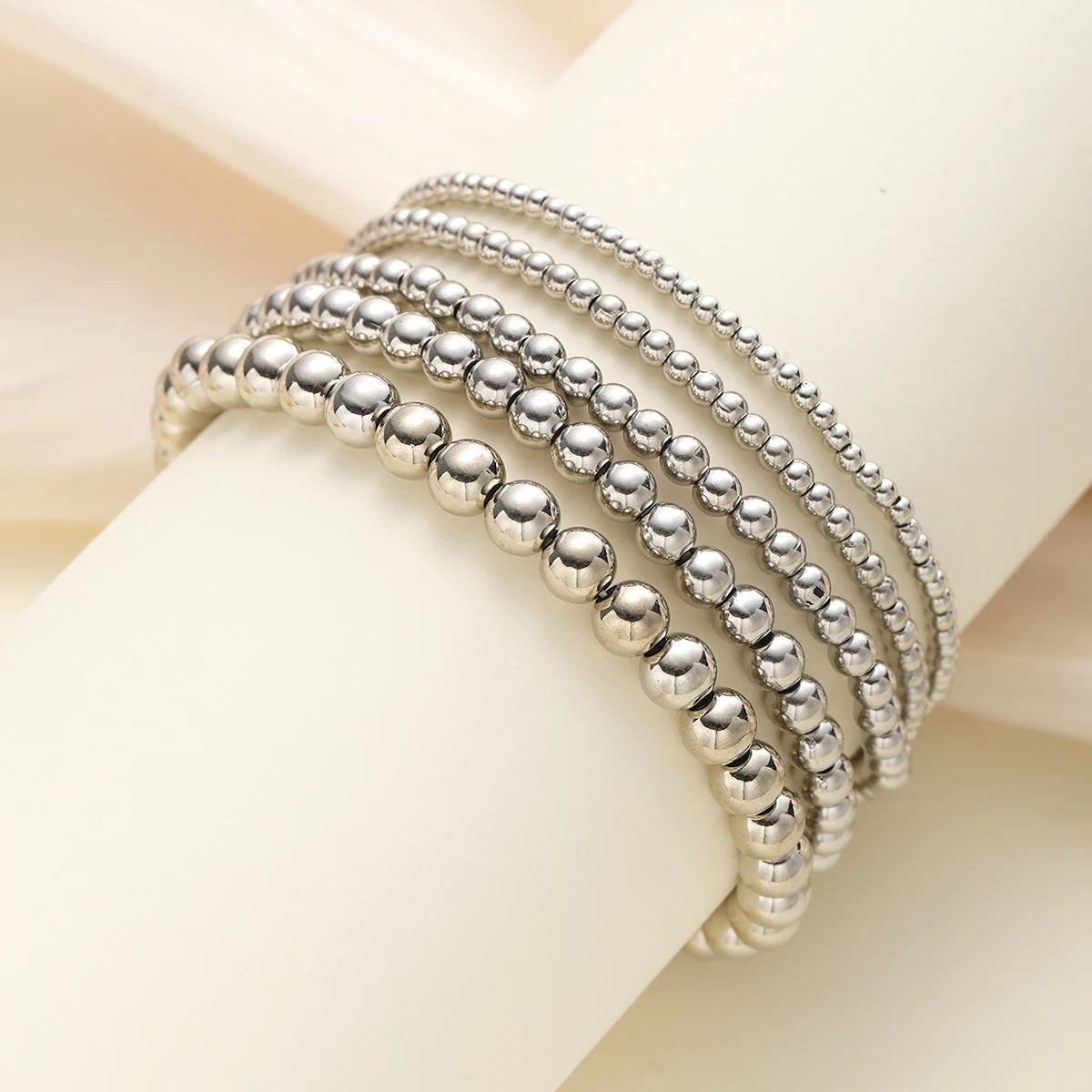 5 teile/satz Vintage Perlen Armbänder für Frauen Männer Einfache Punk Gold Splitter Farbe Handgemachte Ball Armband Party Mode Schmuck Geschenke