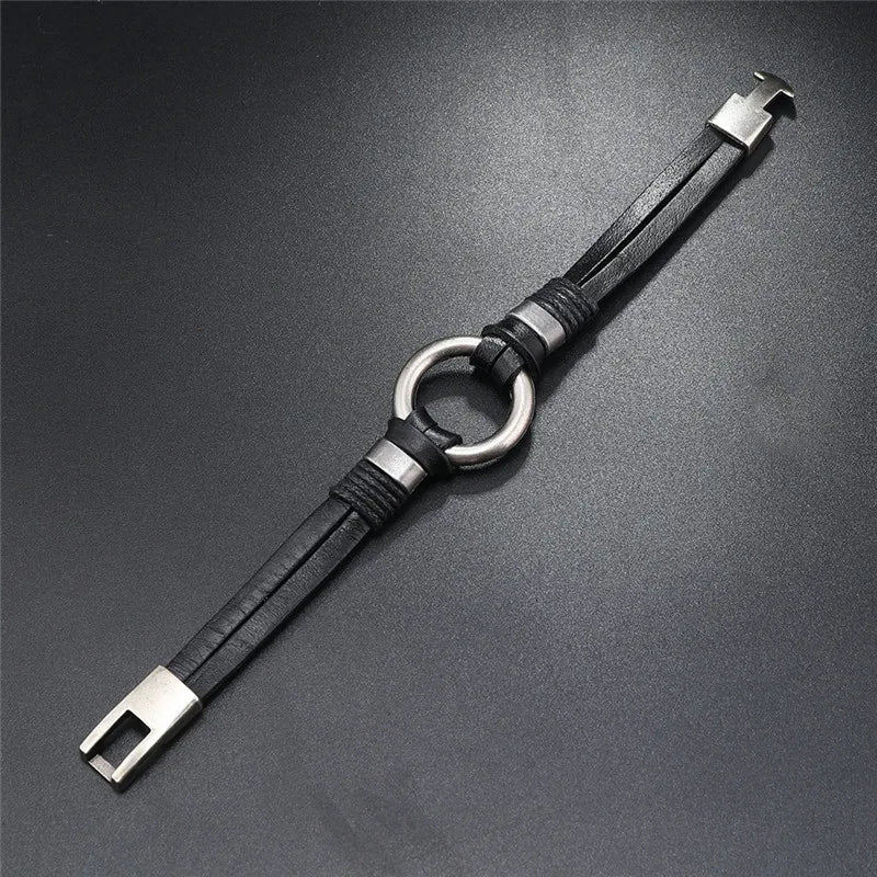Letapi hochwertige geflochtene schwarze Leder armband für Männer Punk Vintage Unisex Charme Hochzeits schmuck Geschenk