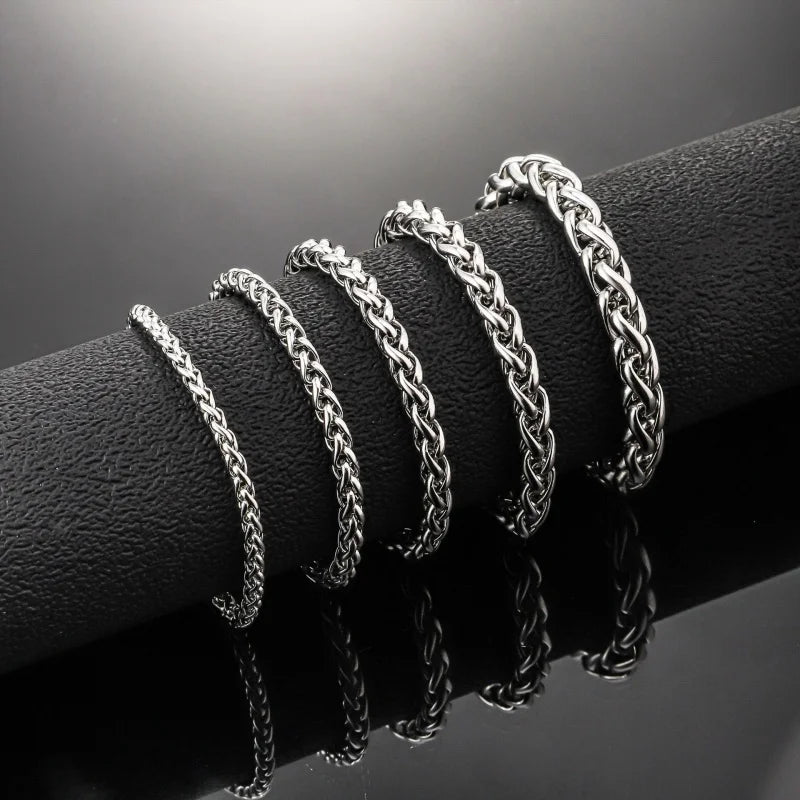 Hip Hop Edelstahl Wirbelsäule Kette Armband Einfache Männer Titan Stahl Schmuck Mode Party Zubehör Geschenke