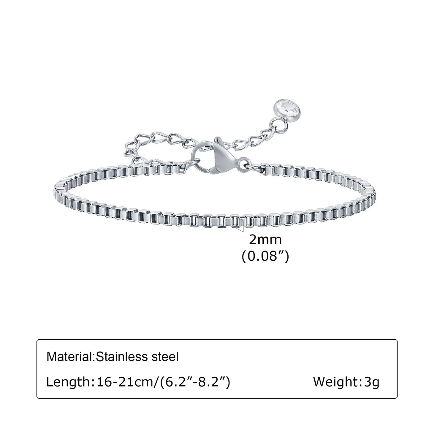 Edelstahl-Kettengliederarmbänder für Damen und Herren, Liebesgeschenk zum Valentinstag für Sie