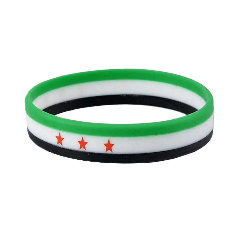 Silikonarmbänder mit Syrien-Flagge für Männer und Frauen, personalisierte Armbänder, Sport-Armband, Armreif, leichtes Band für Freizeit