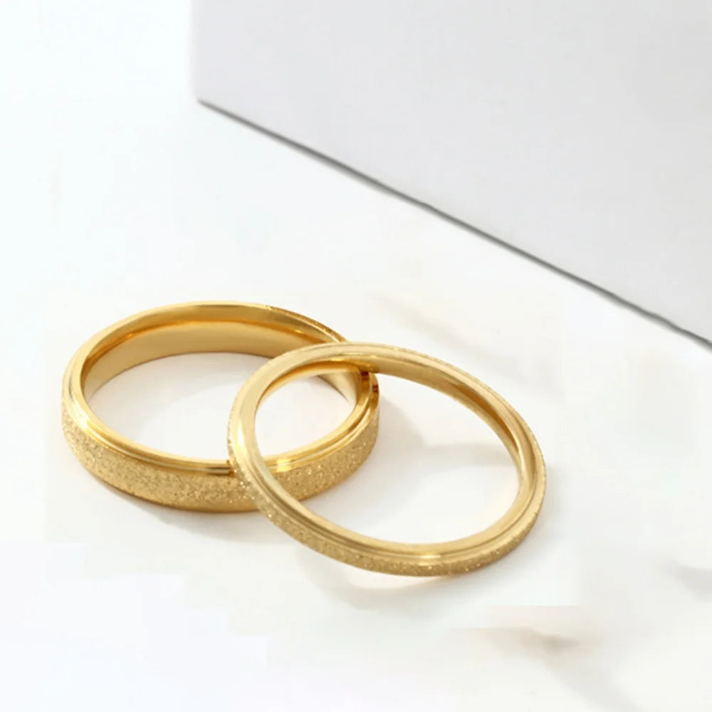 MEDFOLY Größe 6-11 2mm 4mm Luxus Paar Ringe Titan Stahl Matt Ring Frauen Romantische Hochzeit Schmuck zubehör