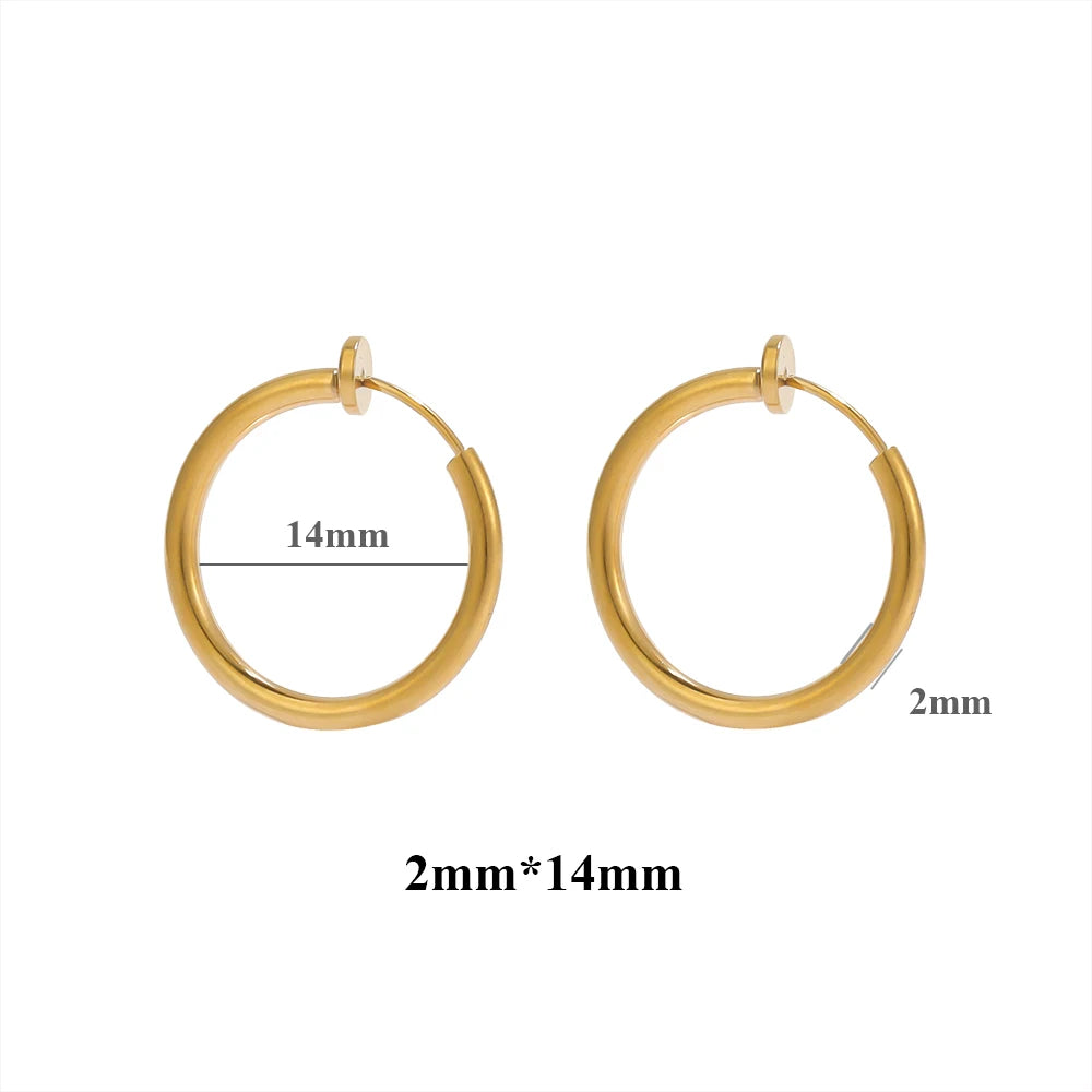 10 Stück 304 Edelstahl 2 mm Draht Ohrclips gefälschte Creolen für Frauen ohne Ohrlöcher Clip DIY Schmuckherstellung Zubehör