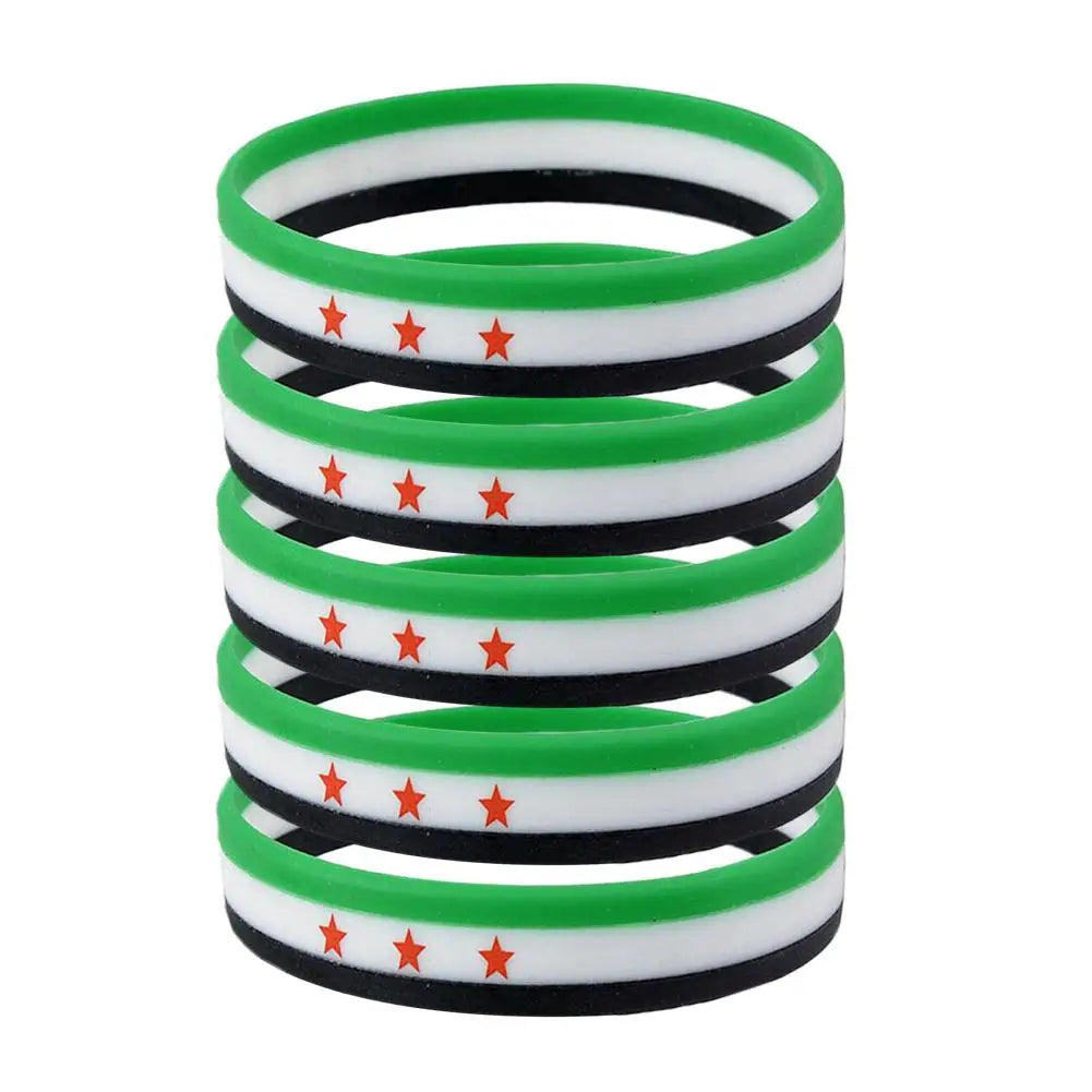 Silikonarmbänder mit Syrien-Flagge für Männer und Frauen, personalisierte Armbänder, Sport-Armband, Armreif, leichtes Band für Freizeit