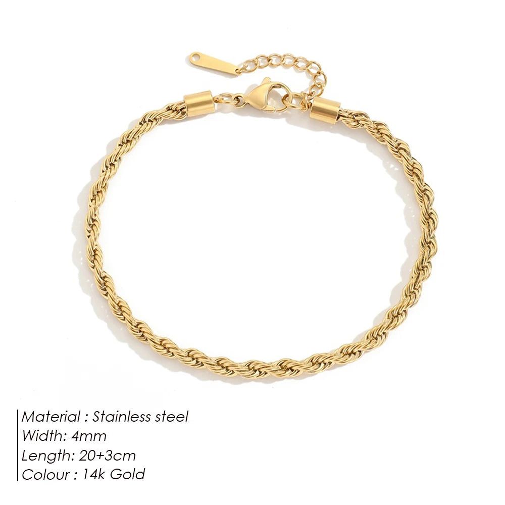 eManco Seilriemen Knöchel Edelstahl Damenschuhe Sommer Strand Barfuß Sandalen Zubehör Geschenke Großhandel