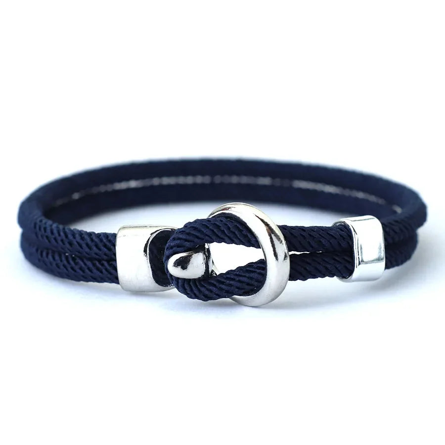 Noter Hiphop Herrenarmband mit Seil, doppellagig, einfacher Haken, nautisches Armband, Homme, Geschenk für Ehemann, Freizeit, Pulseira-Zubehör