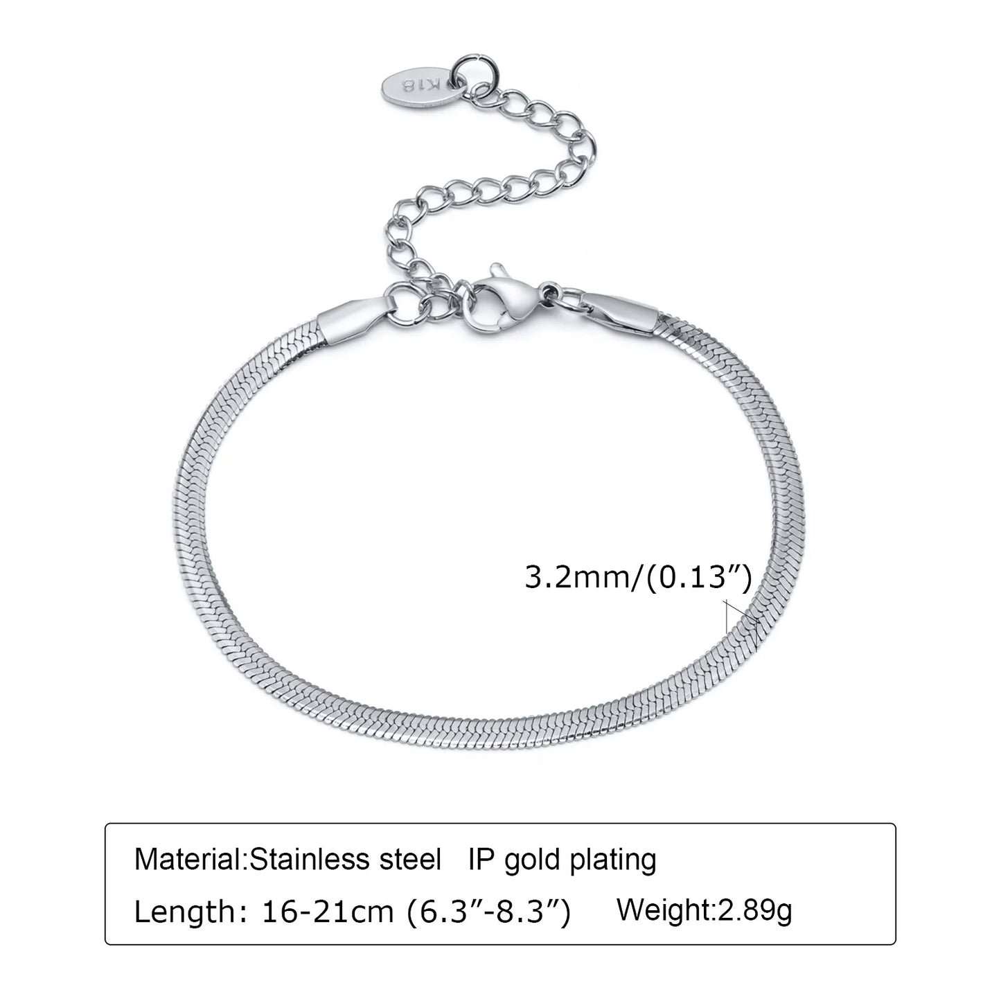 Edelstahl-Kettengliederarmbänder für Damen und Herren, Liebesgeschenk zum Valentinstag für Sie